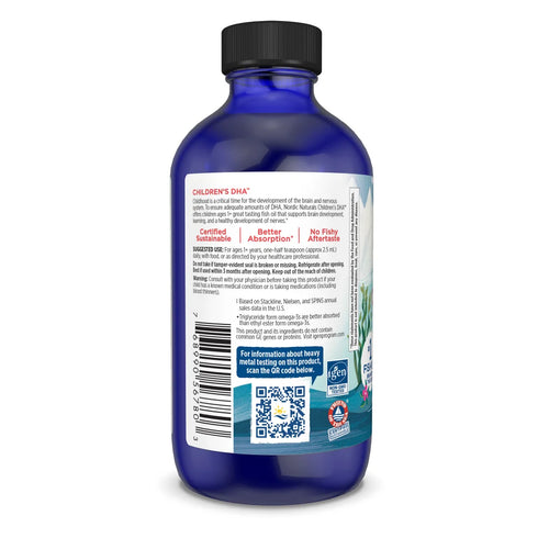 NORDIC Children DHA Liquid Strawberry 119ml-Nordic Naturals-Matakana Pharmacy