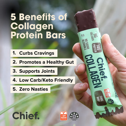 Collagen Protein Bar Choc Mint 45g-Chief-Matakana Pharmacy