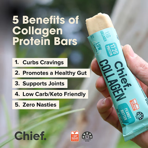 Collagen Protein Bar Peanut Butter 45g-Chief-Matakana Pharmacy