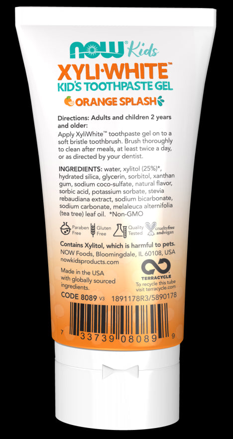 Image of XyliWhite, Kids Toothpaste Gel, Orange Splash 85g ingredients