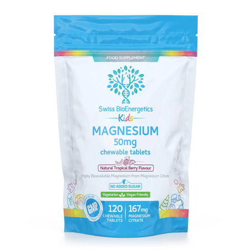Kids Magnesium Citrate Chewable Tablets 120-Swiss Bioenergetics-Matakana Pharmacy
