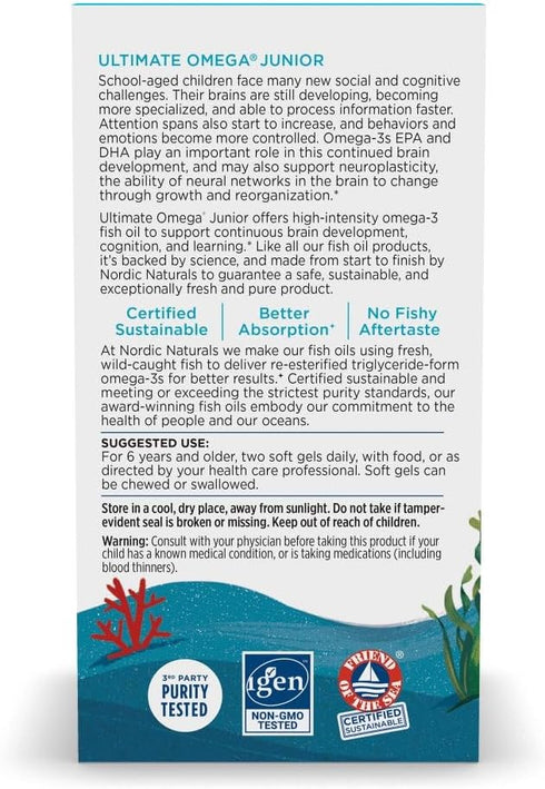 Ultimate Omega Junior - Strawberry 90 Soft Gel Caps-Nordic Naturals-Matakana Pharmacy