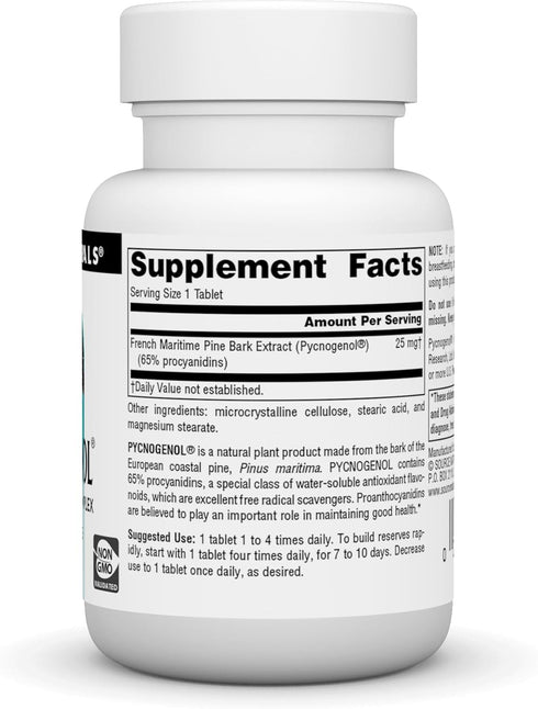 Pycnogenol (25mg) 24t-Source Naturals-Matakana Pharmacy