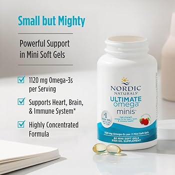 Ultimate Omega 2X Mini - Strawberry (formerly Ultimate Omega Minis) 60 Soft Gel Caps-Nordic Naturals-Matakana Pharmacy