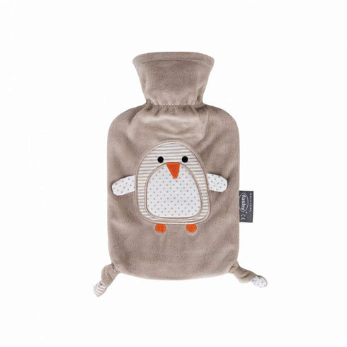 Hot Water Bottle Plush Cover Penguin Blue 0.8L-FASHY-Matakana Pharmacy