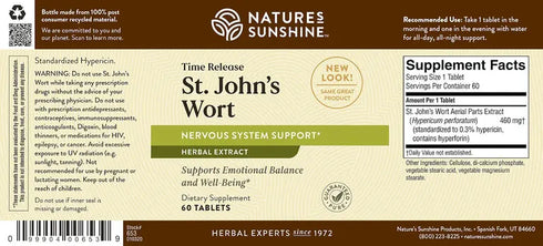 St Johns Wort 60 Tablets-Matakana Pharmacy