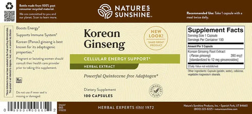 Korean Ginseng 100 Capsules-Matakana Pharmacy