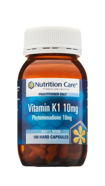 Vitamin K1 10mg 100 Capsules-Nutrition Care-Matakana Pharmacy