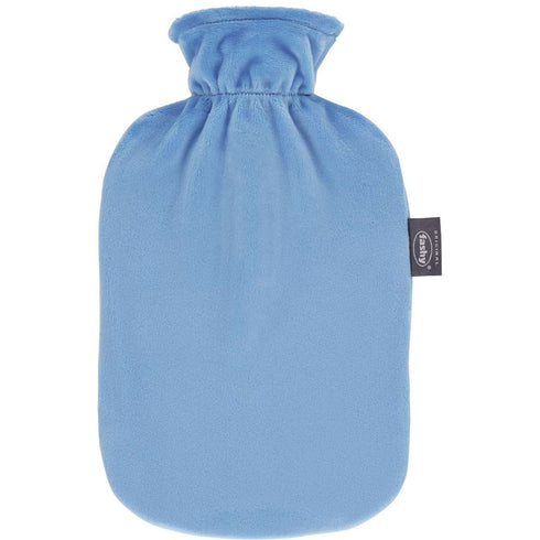Hot Water Bottle Plush Cover Blue 2.0L-FASHY-Matakana Pharmacy