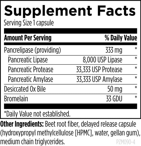 Pancreatic Enzyme Complex 90 Capsules-Designs For Health-Matakana Pharmacy