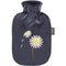 Hot Water Bottle with Plush Cover Daisy Charcoal 2.0L-FASHY-Matakana Pharmacy