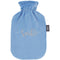 Hot Water Bottle with Plush Cover Embroided Sparkle Blue 2.0L-FASHY-Matakana Pharmacy