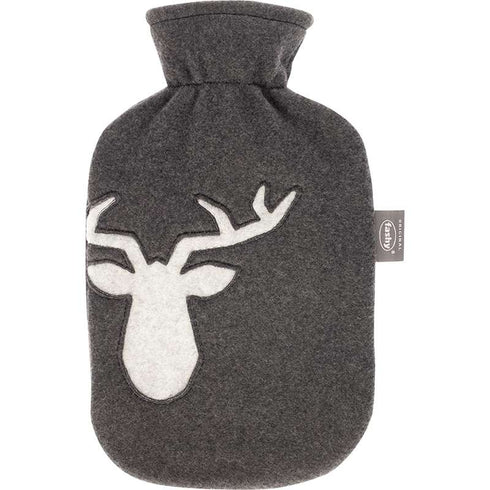 Hot Water Bottle with Fleece Cover Reindeer 2.0L-FASHY-Matakana Pharmacy