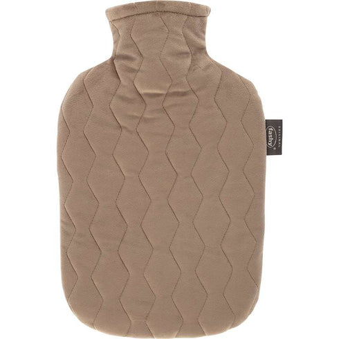 Hot Water Bottle with Quality Cover Beige 2.0L-FASHY-Matakana Pharmacy