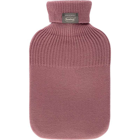 Hot Water Bottle Knitted Cover with Turtle Neck Pink 2.0L-FASHY-Matakana Pharmacy