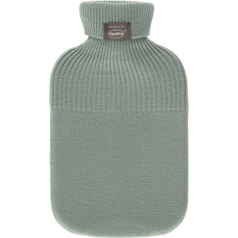 Hot Water Bottle Knitted Cover with Turtle Neck Green 2.0L-FASHY-Matakana Pharmacy