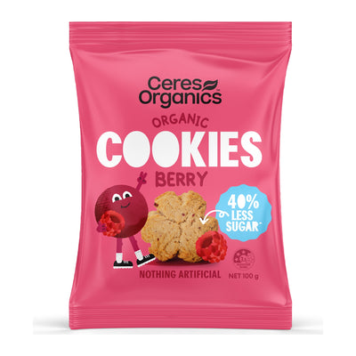 Organic Cookies Berry 100g, front of pack