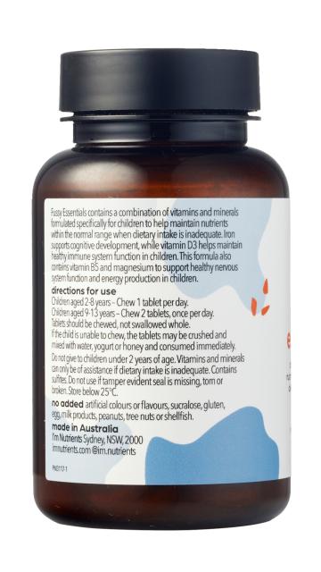 Fussy Essentials Multivitamin 60 Tablets-I'm Nutrients-Matakana Pharmacy