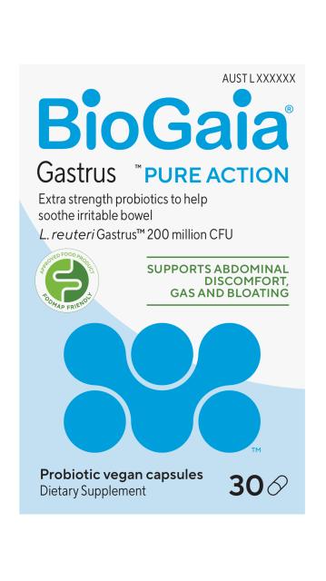 BioGaia Gastrus Pure Action 30 Capsules-BioGaia-Matakana Pharmacy