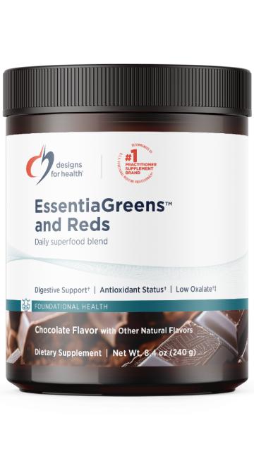 DFH EssentiaGreens & Reds Chocolate Powder 240g-Designs For Health-Matakana Pharmacy