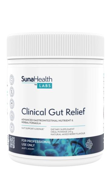 Clinical Gut Relief Mixed Berry 210g-SunaHealth Labs-Matakana Pharmacy