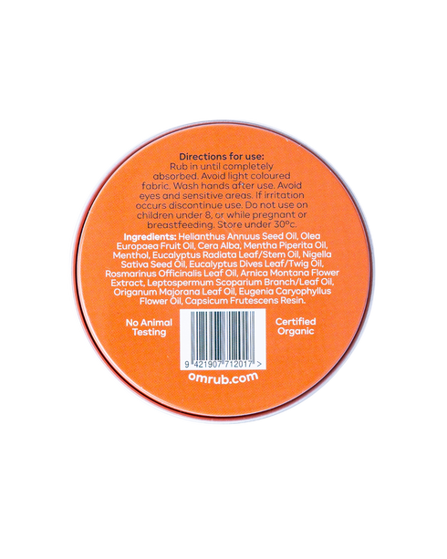 Omrub Organic Muscle Rub 60g-Omrub-Matakana Pharmacy