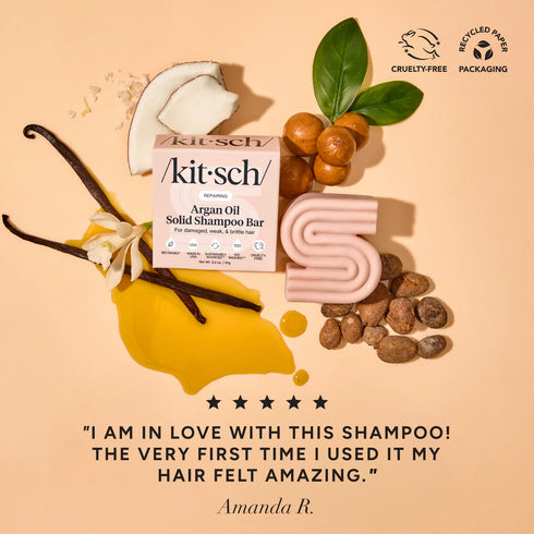 Repairing Argan Oil Shampoo Bar-KITSCH-Matakana Pharmacy