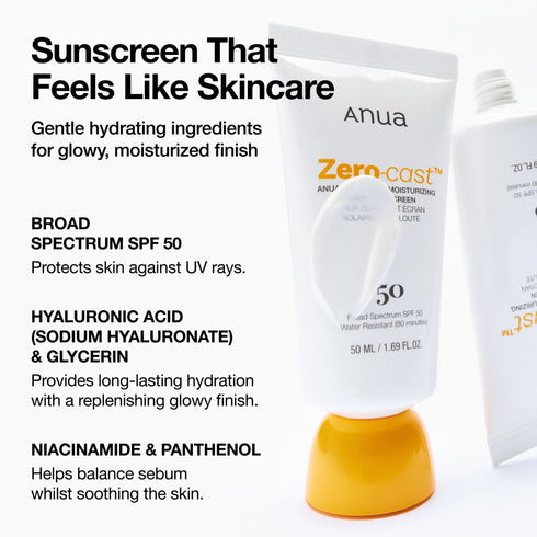 Zero Cast Moisturising Finish Sunscreen SPF50+ 50ml