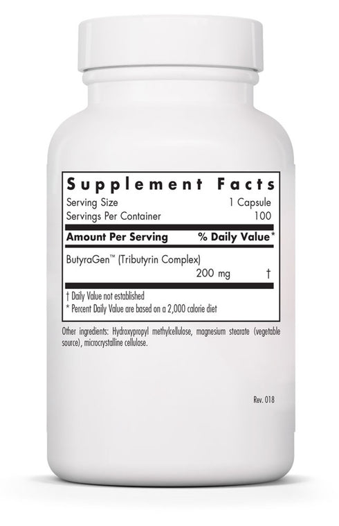 Image of ButyrEn 100tabs supplement facts