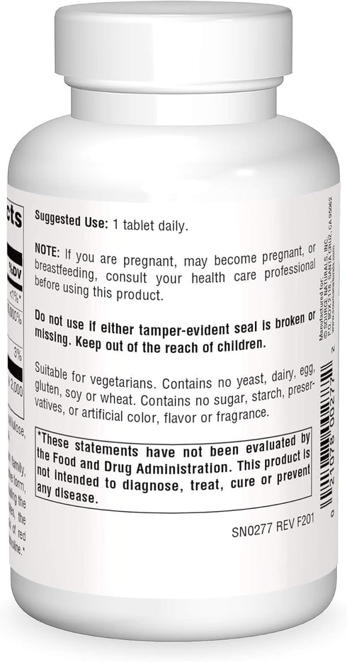 Pantothenic Acid (500mg) 100t-Source Naturals-Matakana Pharmacy