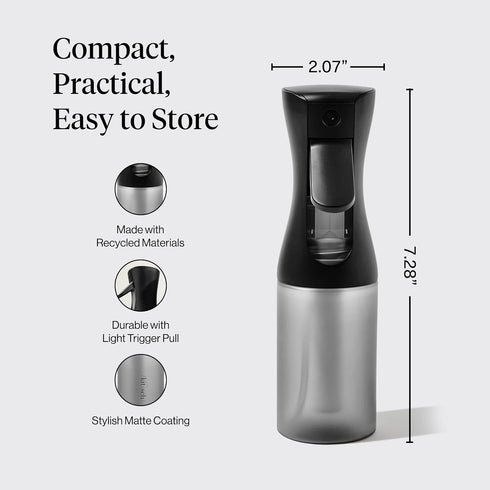 Recycled Plastic Continuous Spray Bottle - Black-KITSCH-Matakana Pharmacy