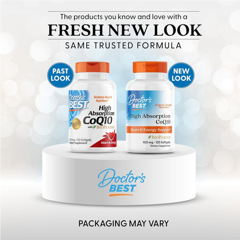 High Absorption CoQ10 with BioPerine 100mg 60 Capsules-Doctor's Best-Matakana Pharmacy