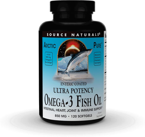 ArcticPure Omega-3 Fish Oil, Ultra Potency 120 Soft Gel Caps-Source Naturals-Matakana Pharmacy