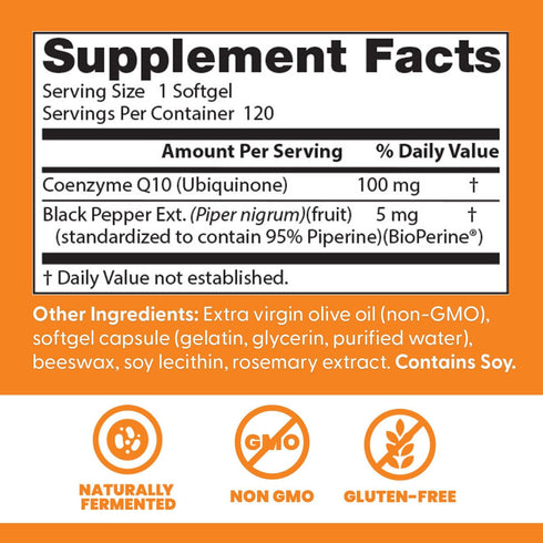 High Absorption CoQ10 with BioPerine 100mg 60 Capsules-Doctor's Best-Matakana Pharmacy