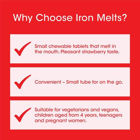 Iron Melts 50 Chewable Tablets