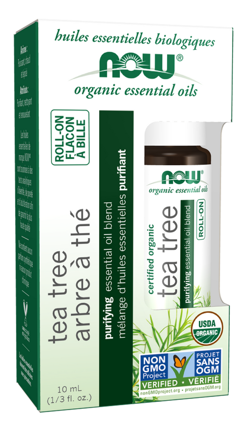 NOW Essential Tea Tree Essential Oil Blend Organic Roll-On 10ml-NOW Supplements-Matakana Pharmacy