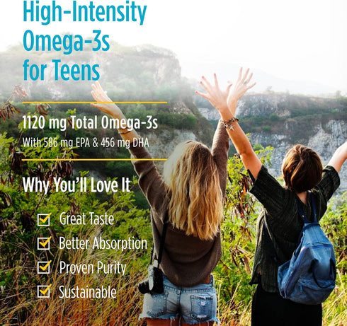 Ultimate Omega 2X TEEN - Strawberry 60 Soft Gel Caps-Nordic Naturals-Matakana Pharmacy