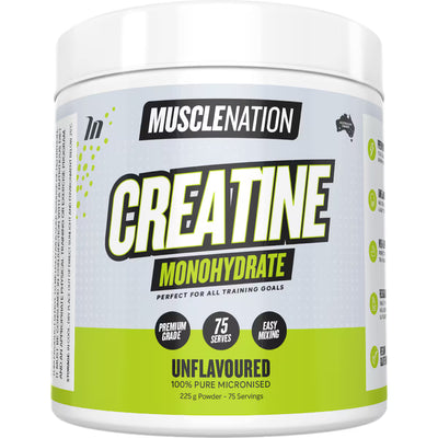Creatine Monohydrate Unflavoured 225g-MuscleNation-Matakana Pharmacy