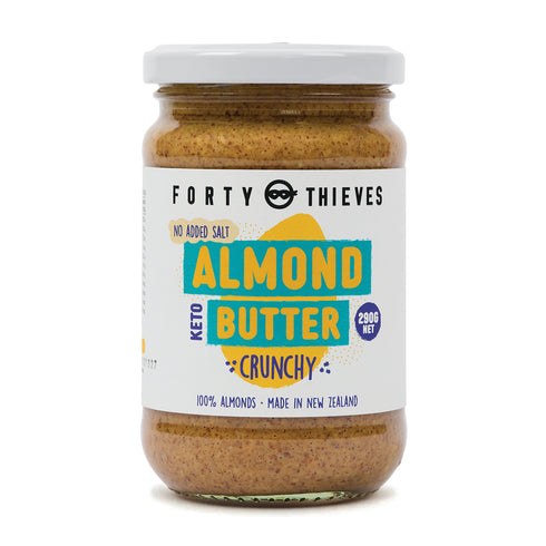 Almond Butter Crunchy 290g, front of the jar
