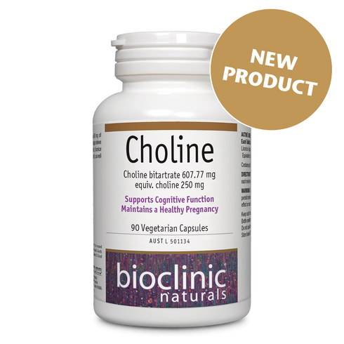 Choline 90 Caps-BioClinic Naturals-Matakana Pharmacy
