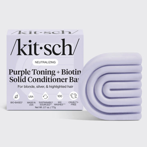 Purple Toning Conditioner Bar for Color-Treated & Grey Hair-KITSCH-Matakana Pharmacy