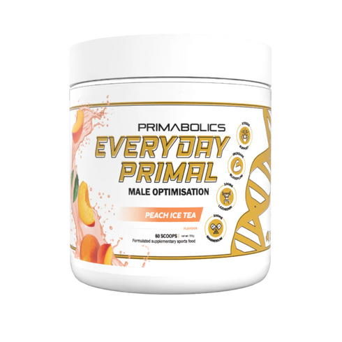 Everyday Primal Test Booster Peach Ice Tea 185g-Primabolics-Matakana Pharmacy