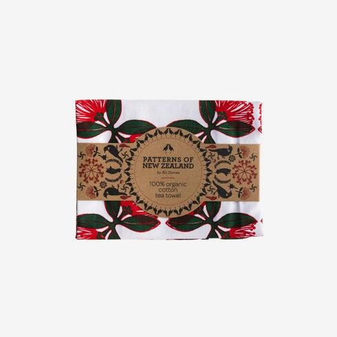 Tea Towel Pohutukawa Design-By Ali Davies-Matakana Pharmacy