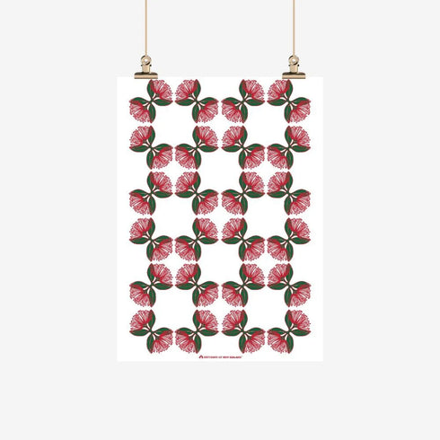 Tea Towel Pohutukawa Design-By Ali Davies-Matakana Pharmacy
