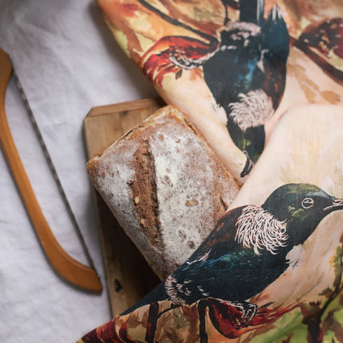 Tea Towel Tui Parson Bird-By Ali Davies-Matakana Pharmacy
