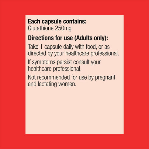 Glutathione 250mg 30caps-Matakana Pharmacy