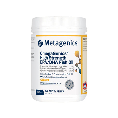 OmegaGenics (Formerly MetaPure) High Strength EPA/DHA Fish Oil 240 Capsules-Matakana Pharmacy