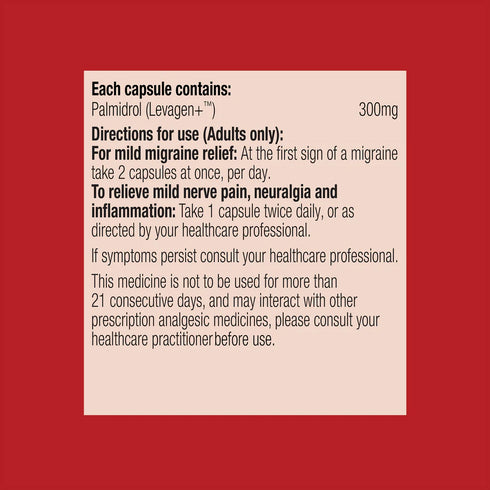 PainX Headache & Migraine 42 Capsules (previously Bio Absorb PEA)-Matakana Pharmacy