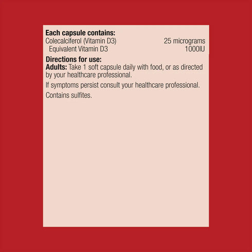 Vitamin D3 1000IU 90s-Matakana Pharmacy