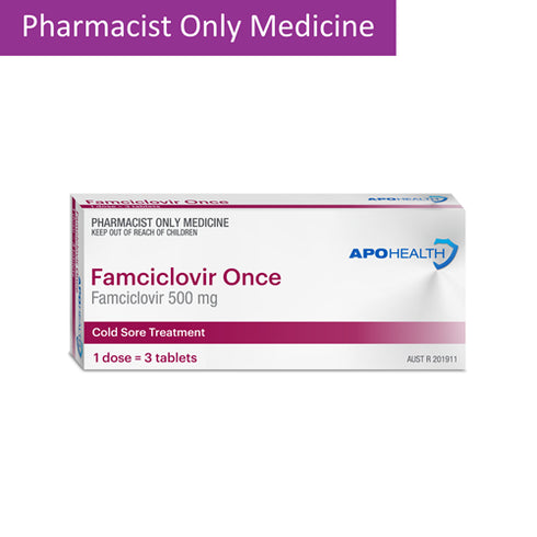 APOHEALTH Famciclovir Once 500mg 3 Tablets (One Dose)-Matakana Pharmacy